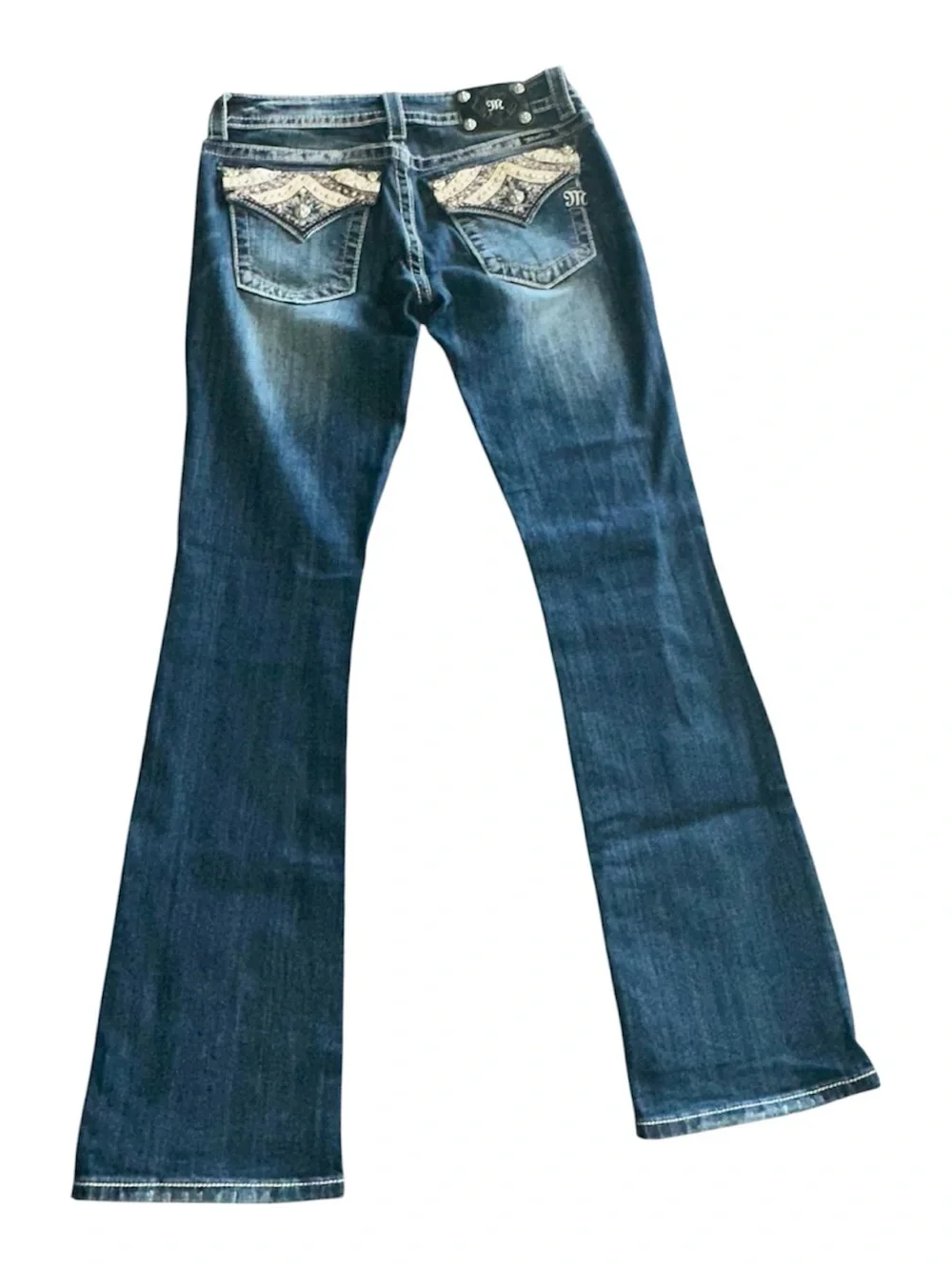 Miss Me Western Rodeo Cowgirl Denim Rhinestone Bootcut Jeans!